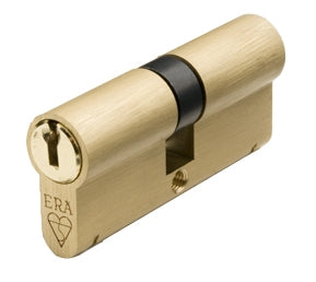 British Standard Kitemarked 6 Pin Euro Profile Double Door Cylinder Brass